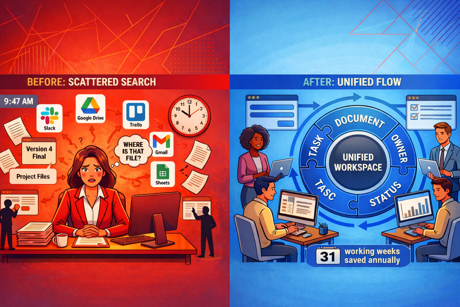 The Hidden Cost of “Where Is That File?” How Disconnected Tools Kill Centralized Work Management
